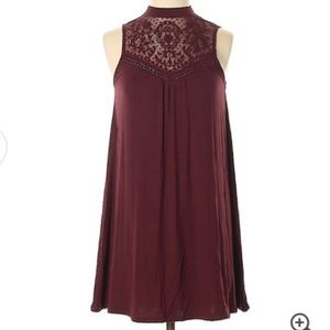 Maroon Lace flowy dress